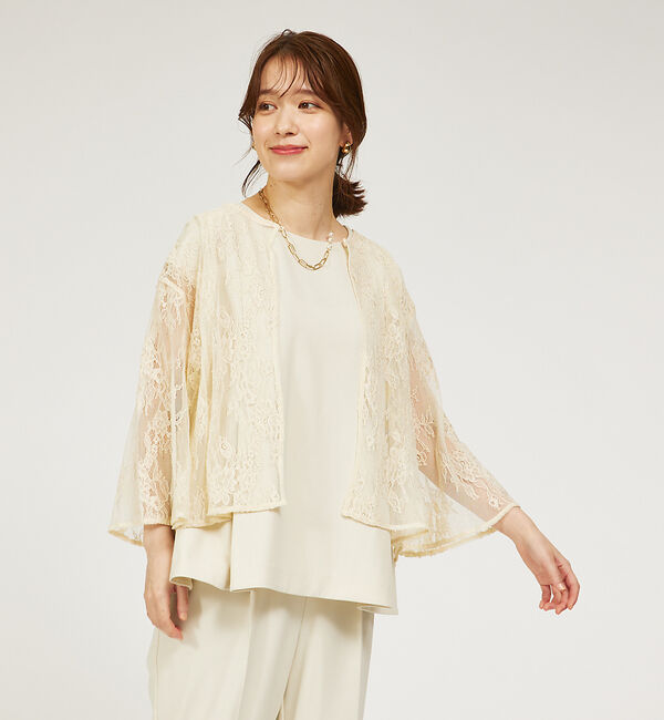abahouse mavie「【セットアップ対応/エニデイカセット】レースボレロブラウス」|シャツ・ブラウス|