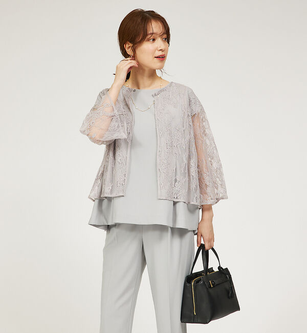 abahouse mavie「【セットアップ対応/エニデイカセット】レースボレロブラウス」|シャツ・ブラウス|