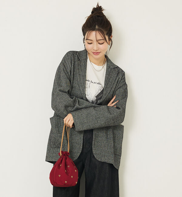 abahouse mavie「ハートビーズ゛刺繍巾着」|その他|