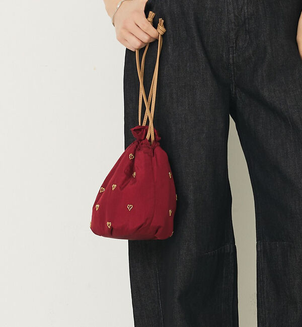 abahouse mavie「ハートビーズ゛刺繍巾着」|その他|