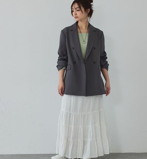abahouse mavie「【春映えシルエット】ダブルジャケット/フリーサイズ/春アウター/長袖/春服」|その他|