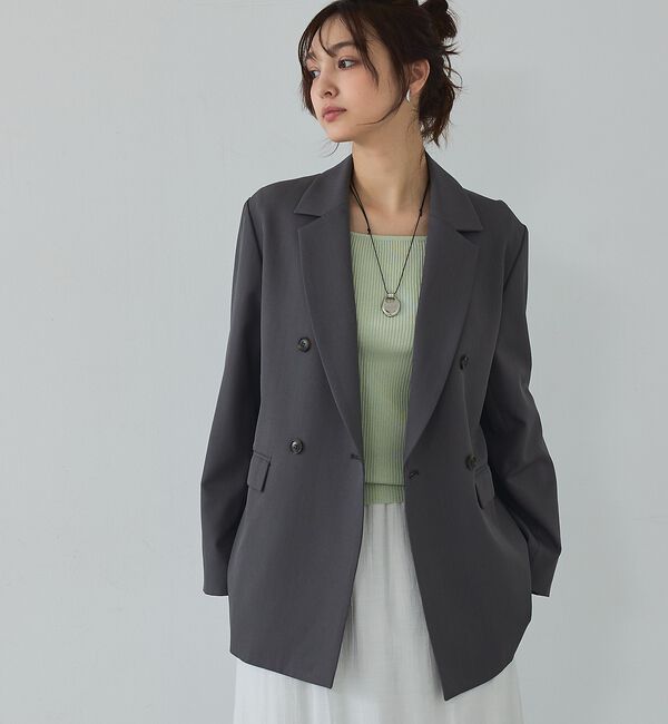 abahouse mavie「【春映えシルエット】ダブルジャケット/フリーサイズ/春アウター/長袖/春服」|その他|