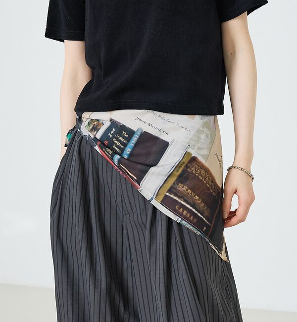 NOMINE「【LY】Postcard scarf　転写プリント 大判 スカーフ」|バンダナ・スカーフ|アイボリー