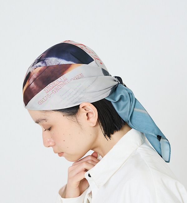 NOMINE「【LY】Postcard scarf　転写プリント 大判 スカーフ」|バンダナ・スカーフ|