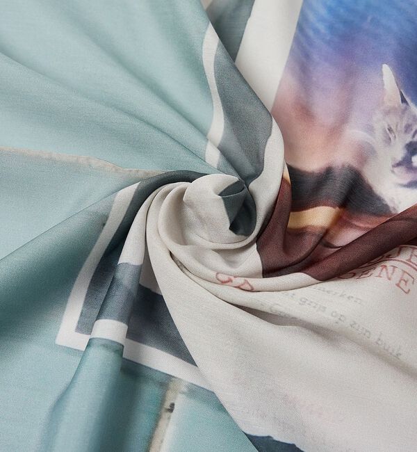NOMINE「【LY】Postcard scarf　転写プリント 大判 スカーフ」|バンダナ・スカーフ|
