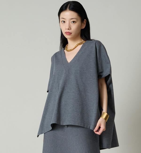 Liesse「Vネックビッグニット（セットアップ対応）」|ニット・セーター|グレー