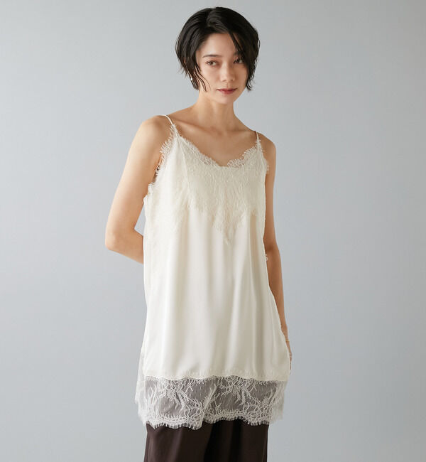 Liesse「レーストリムキャミソール」|シャツ・ブラウス|アイボリー2
