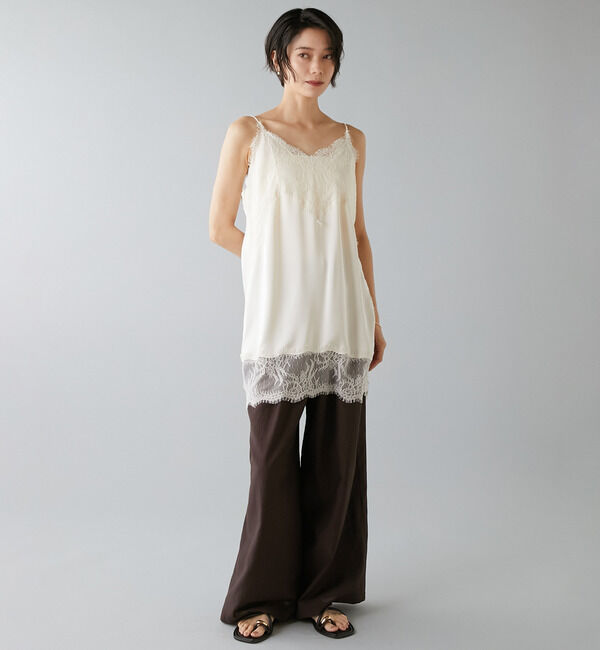 Liesse「レーストリムキャミソール」|シャツ・ブラウス|