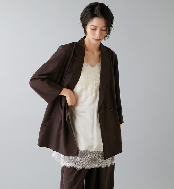 Liesse「レーストリムキャミソール」|シャツ・ブラウス|