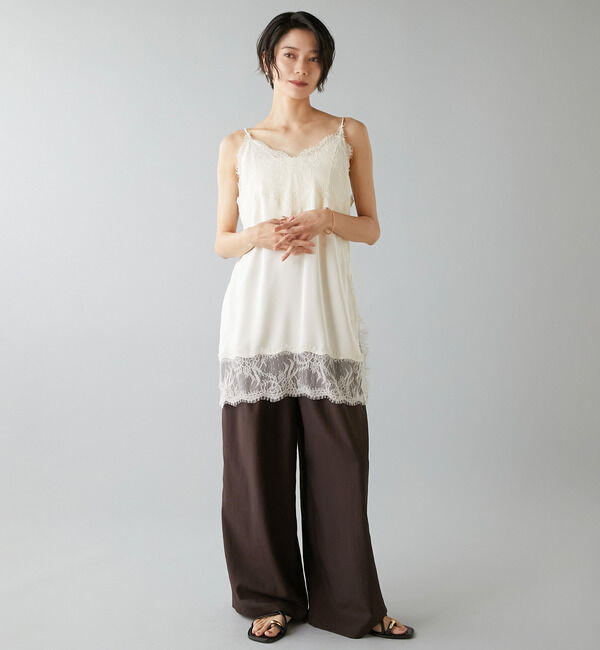 Liesse「レーストリムキャミソール」|シャツ・ブラウス|