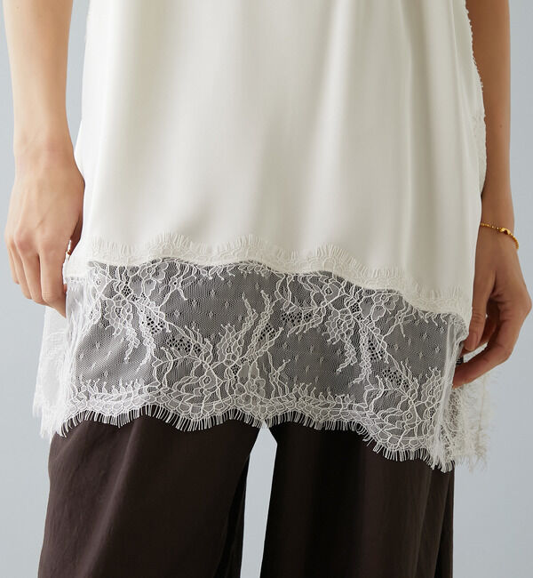 Liesse「レーストリムキャミソール」|シャツ・ブラウス|