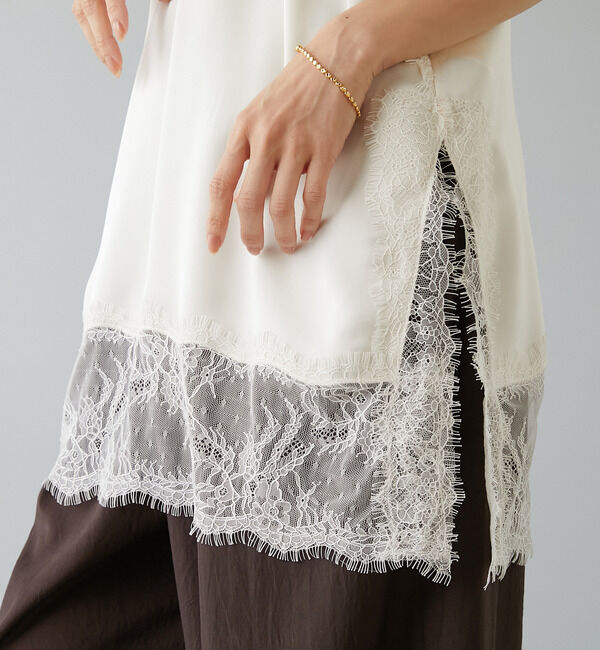 Liesse「レーストリムキャミソール」|シャツ・ブラウス|