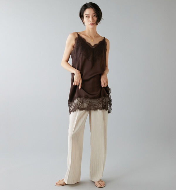 Liesse「レーストリムキャミソール」|シャツ・ブラウス|