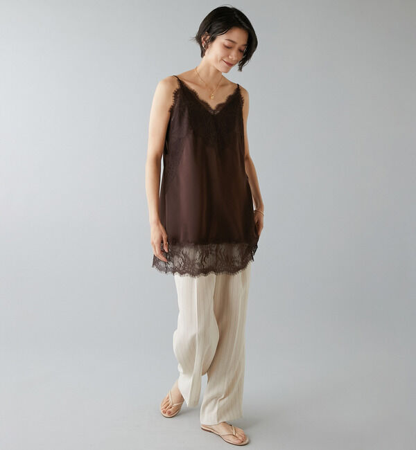 Liesse「レーストリムキャミソール」|シャツ・ブラウス|