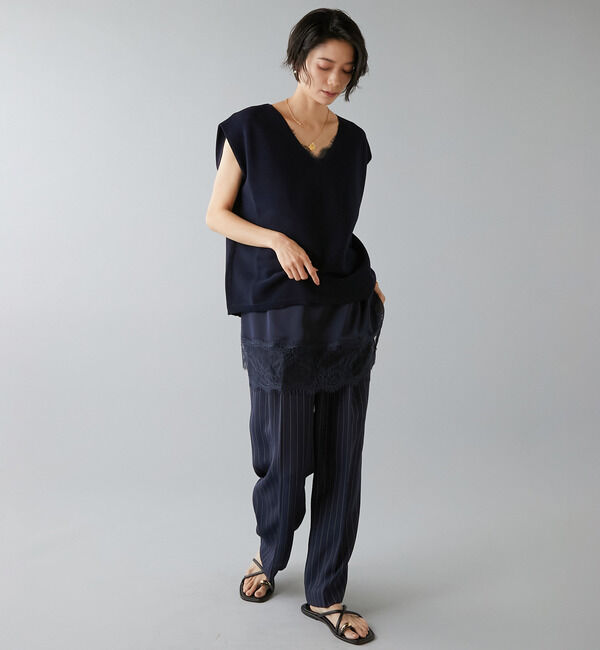 Liesse「レーストリムキャミソール」|シャツ・ブラウス|