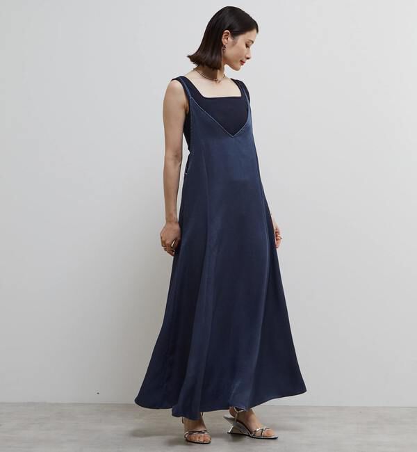 Soffitto「ヴィンテージライクキャミワンピース」|ワンピース|ネイビー