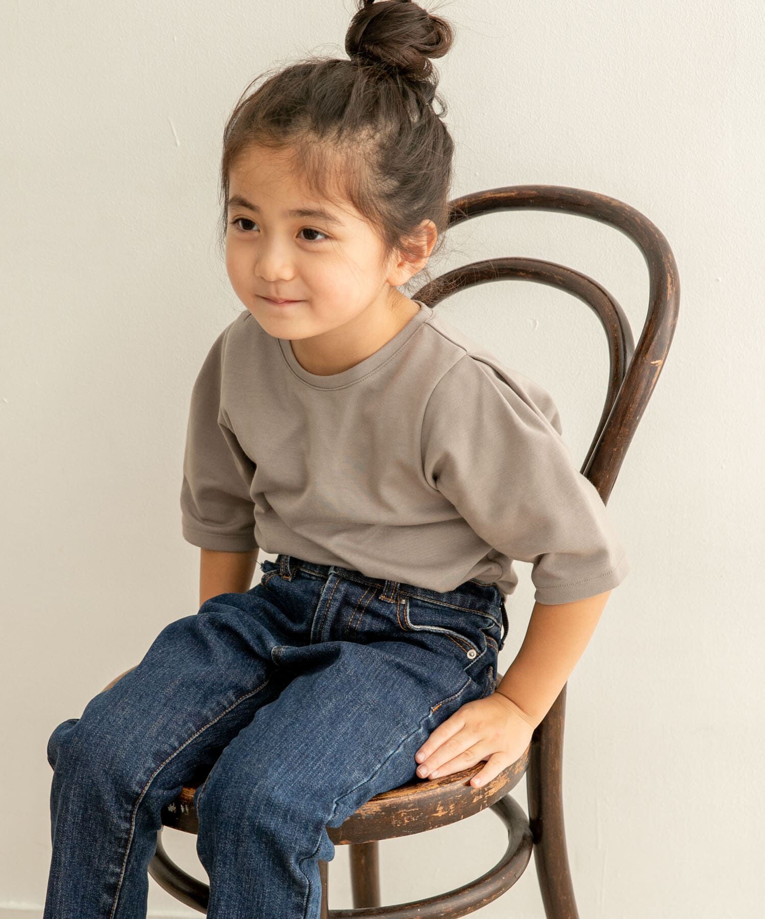 URBAN RESEARCH DOORS「『親子リンク』タックバルーンスリーブTシャツ(KIDS)」|その他|ベージュ系その他