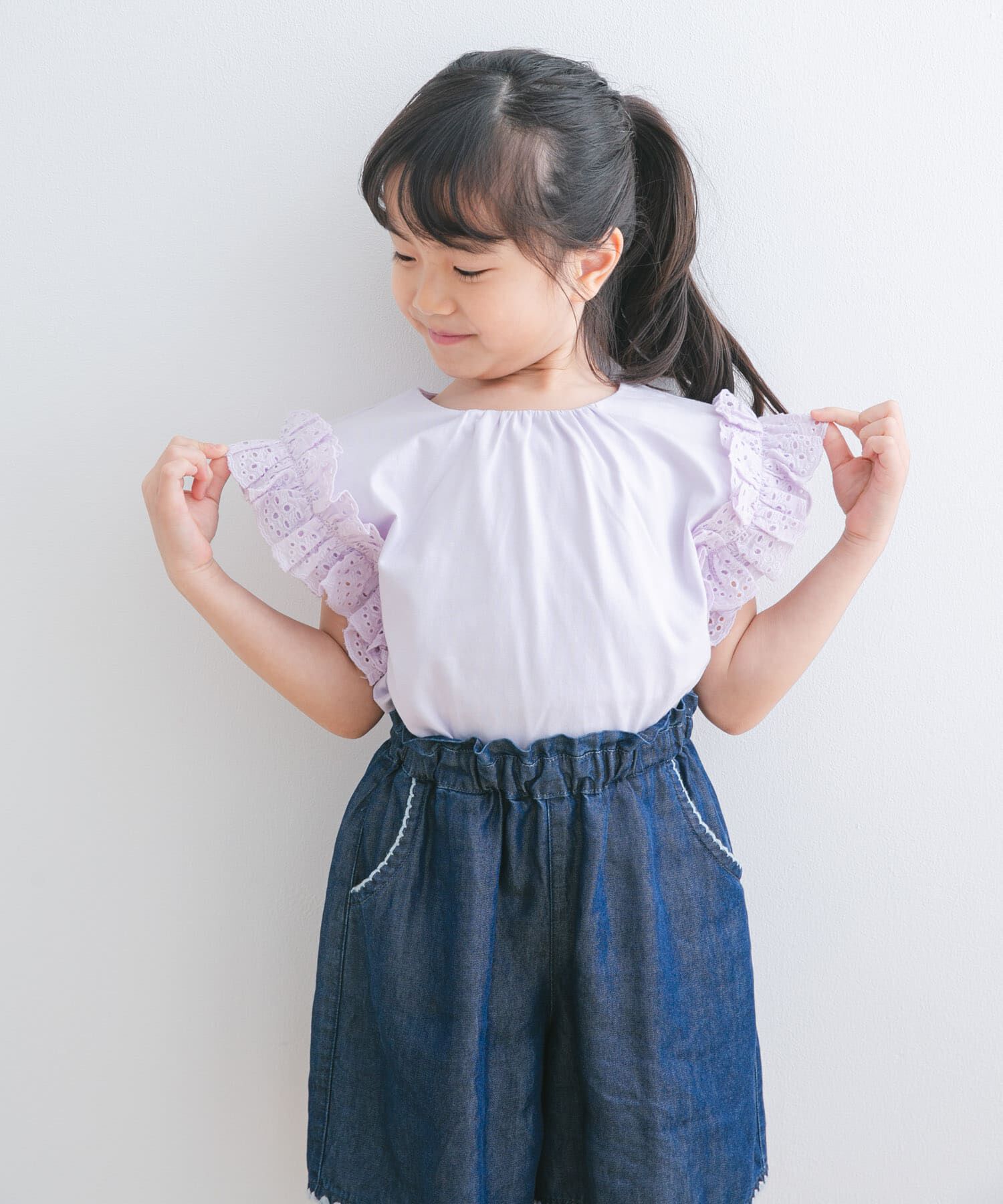 URBAN RESEARCH DOORS「袖レースフレンチスリーブカットソー(KIDS)」|その他|