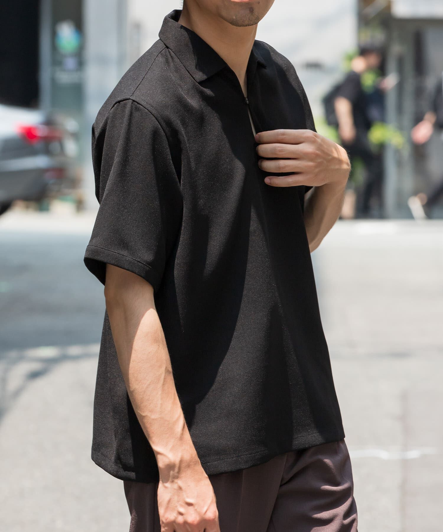 URBAN RESEARCH ROSSO「『WEB限定』『セットアップ対応』パナマ風スキッパーシャツ」|シャツ・ブラウス|