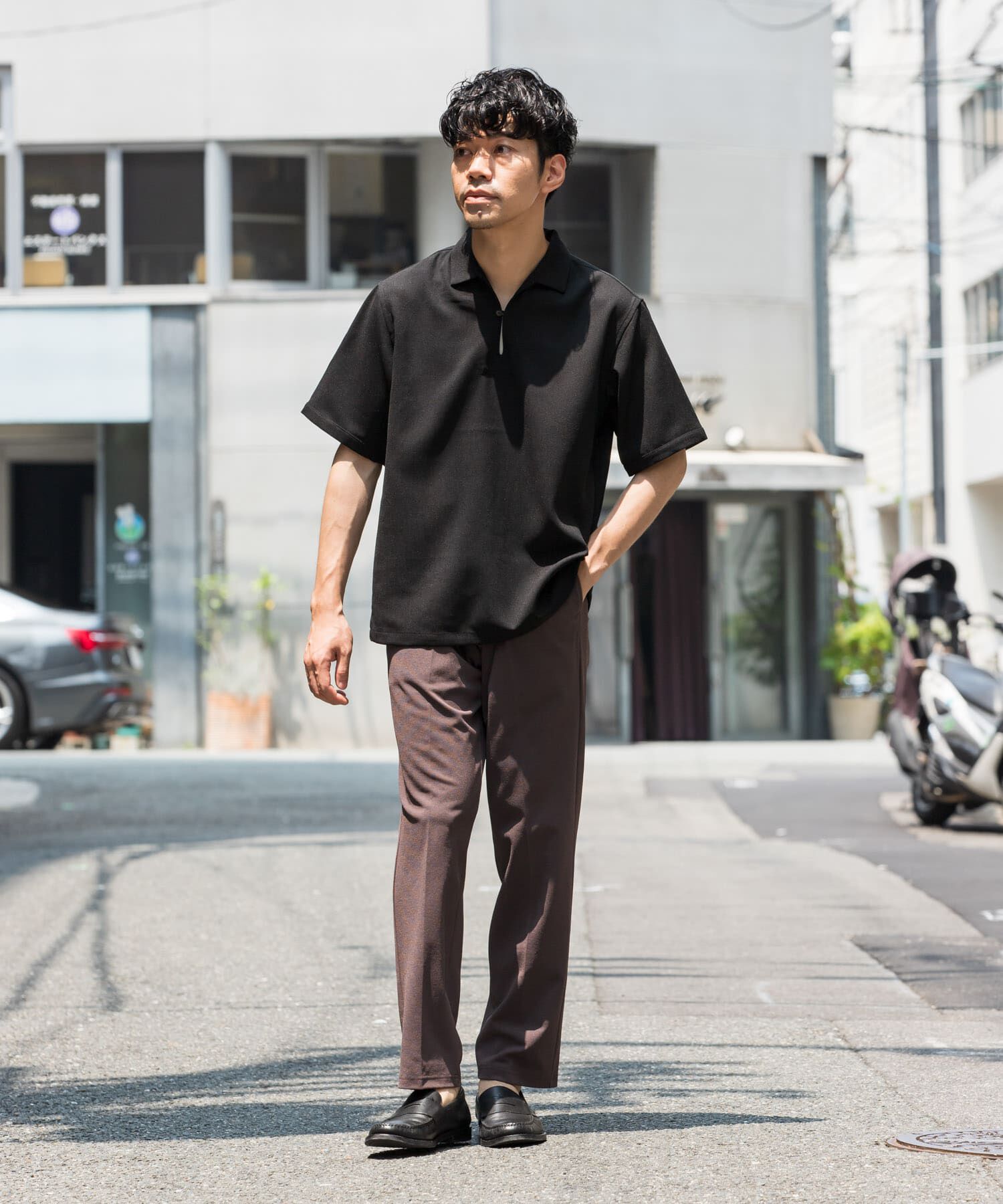 URBAN RESEARCH ROSSO「『WEB限定』『セットアップ対応』パナマ風スキッパーシャツ」|シャツ・ブラウス|