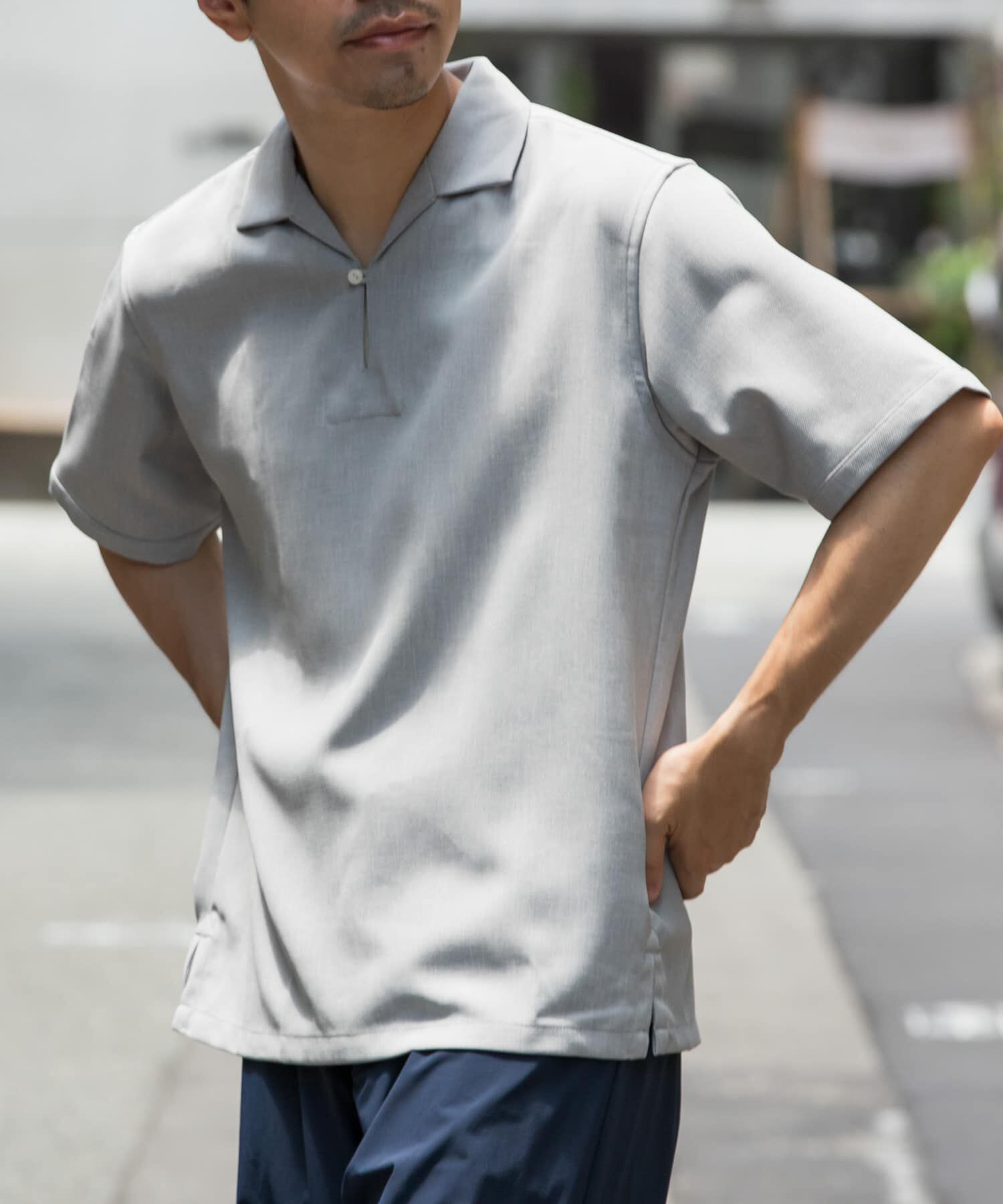 URBAN RESEARCH ROSSO「『WEB限定』『セットアップ対応』パナマ風スキッパーシャツ」|シャツ・ブラウス|