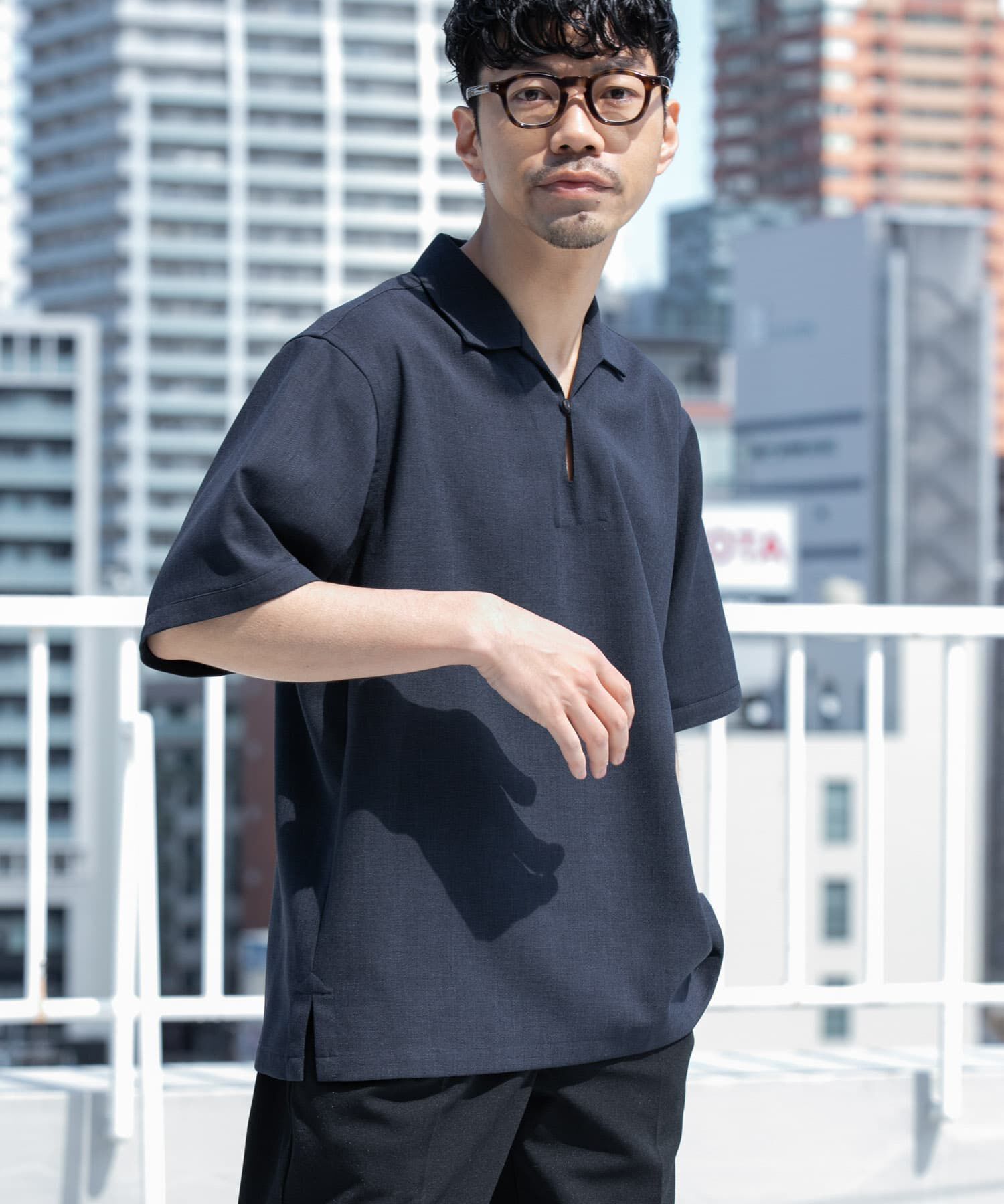 URBAN RESEARCH ROSSO「『WEB限定』『セットアップ対応』パナマ風スキッパーシャツ」|シャツ・ブラウス|