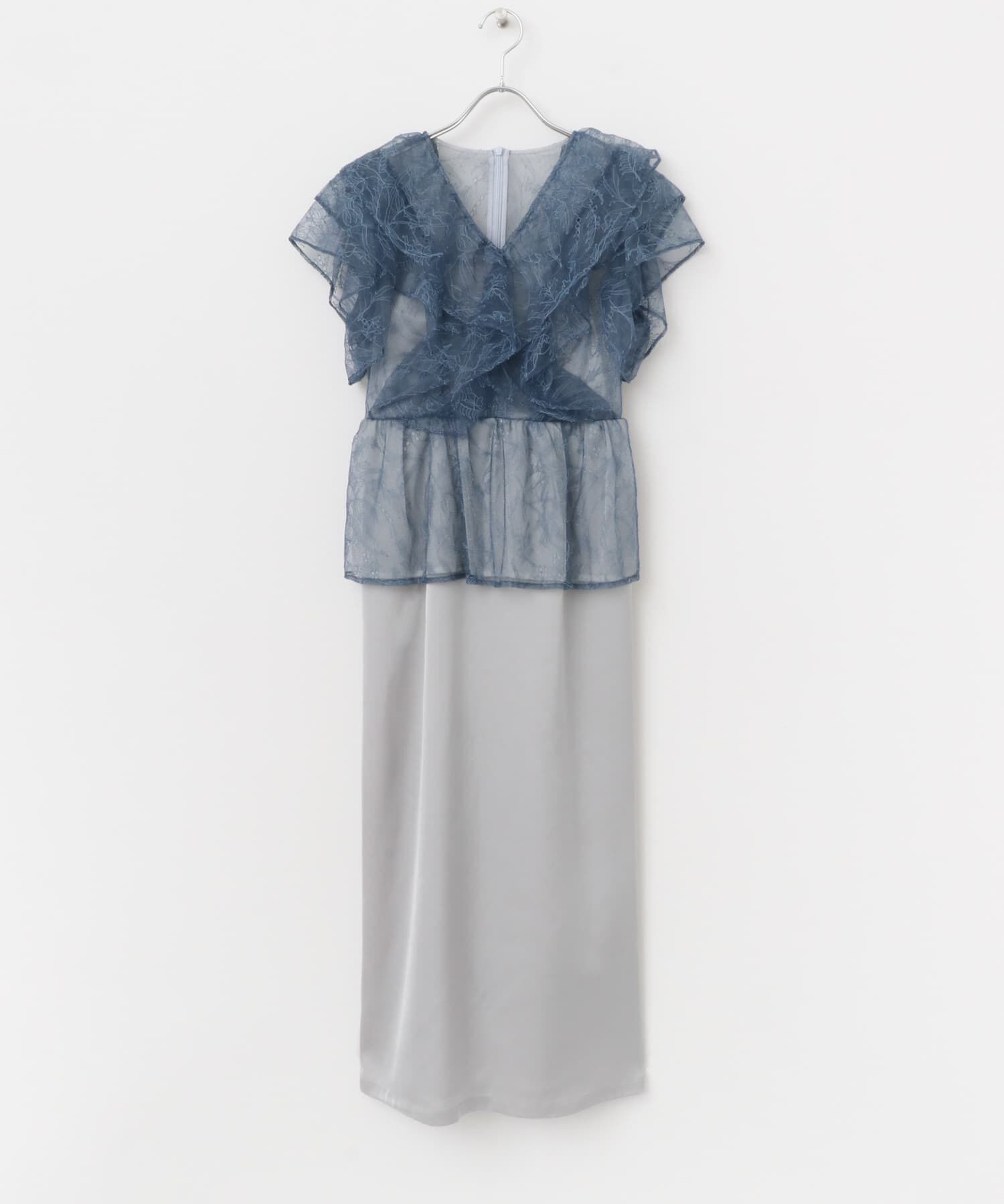 URBAN RESEARCH ROSSO「kaene　レースフリルドッキングドレス」|ワンピース|