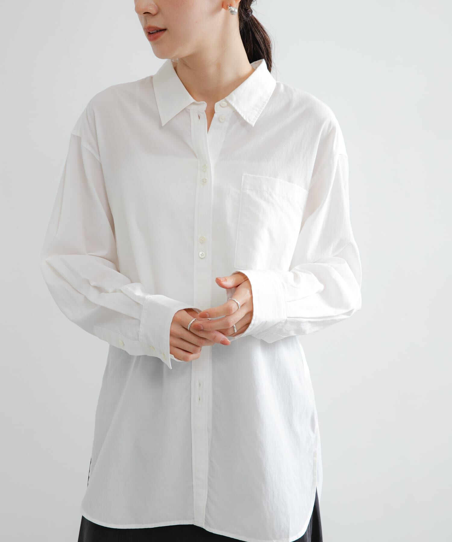 URBAN RESEARCH「ダブルボタンコットンヴィスコースシャツ」|シャツ・ブラウス|