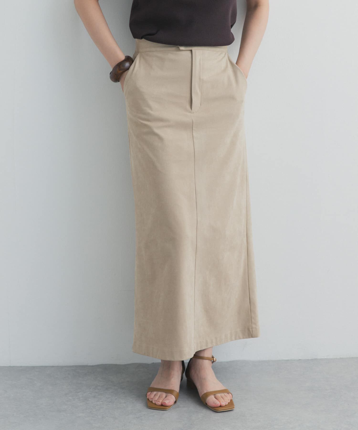 URBAN RESEARCH DOORS「『別注』Audrey and John Wad&times;DOORS　スウェードスカート」|スカート|