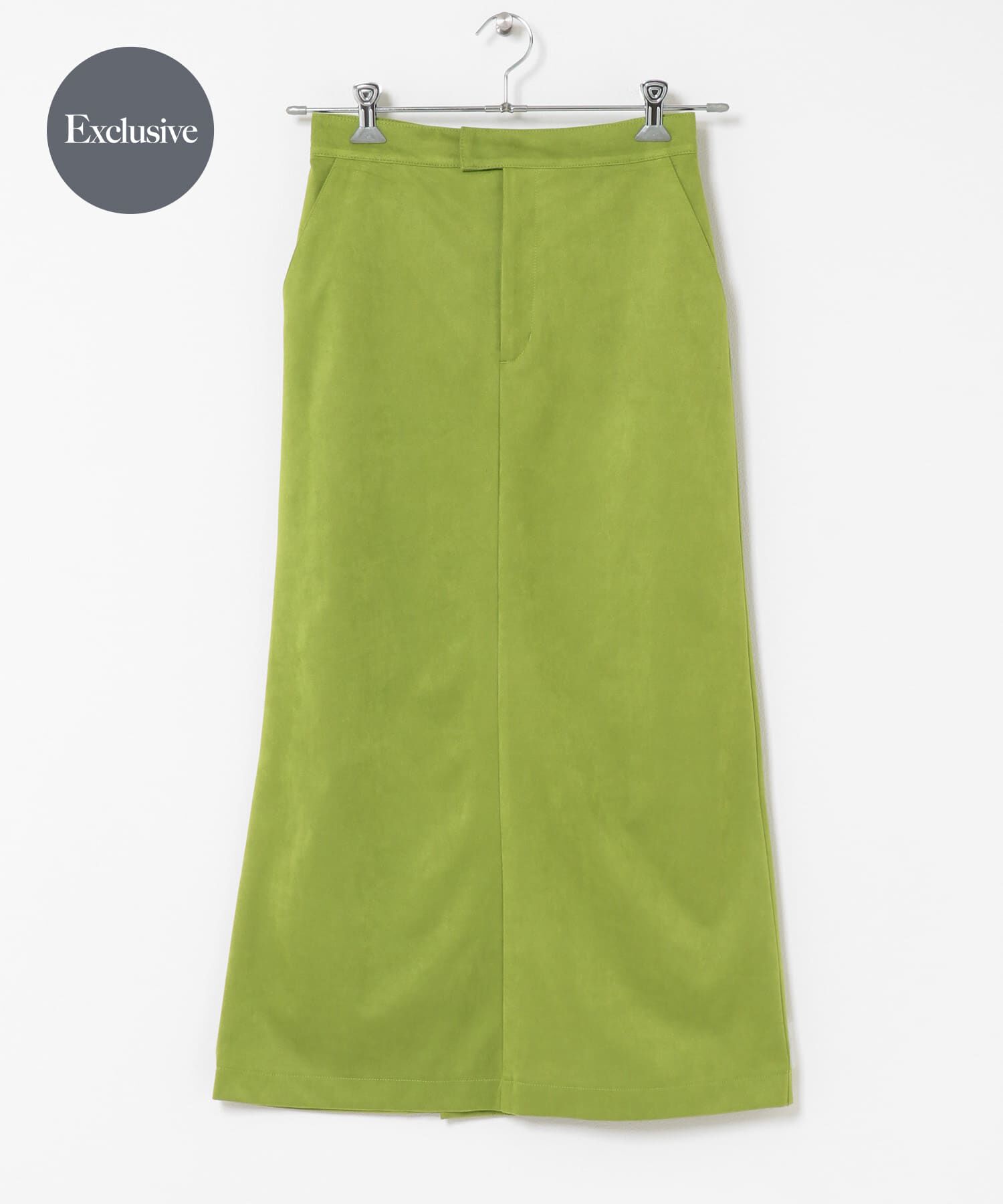 URBAN RESEARCH DOORS「『別注』Audrey and John Wad&times;DOORS　スウェードスカート」|スカート|グリーン