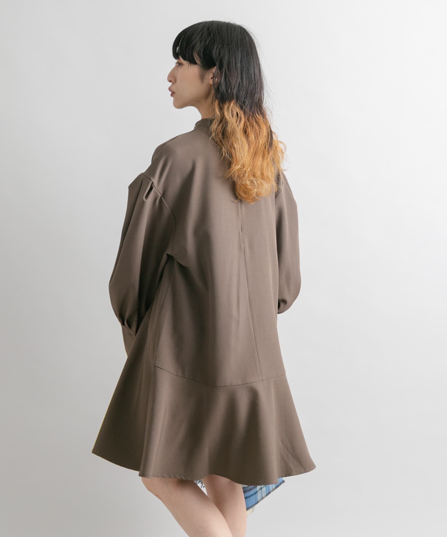  「タックスリーブミニワンピース」|ワンピース|