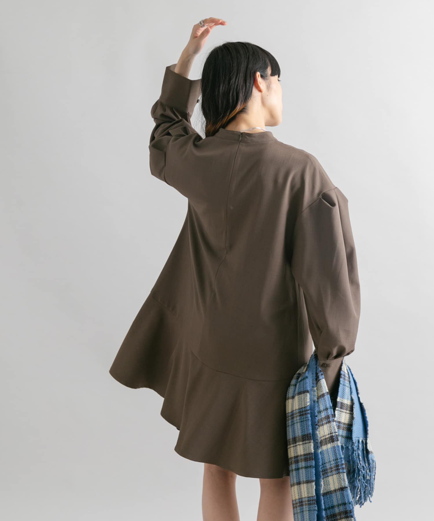  「タックスリーブミニワンピース」|ワンピース|