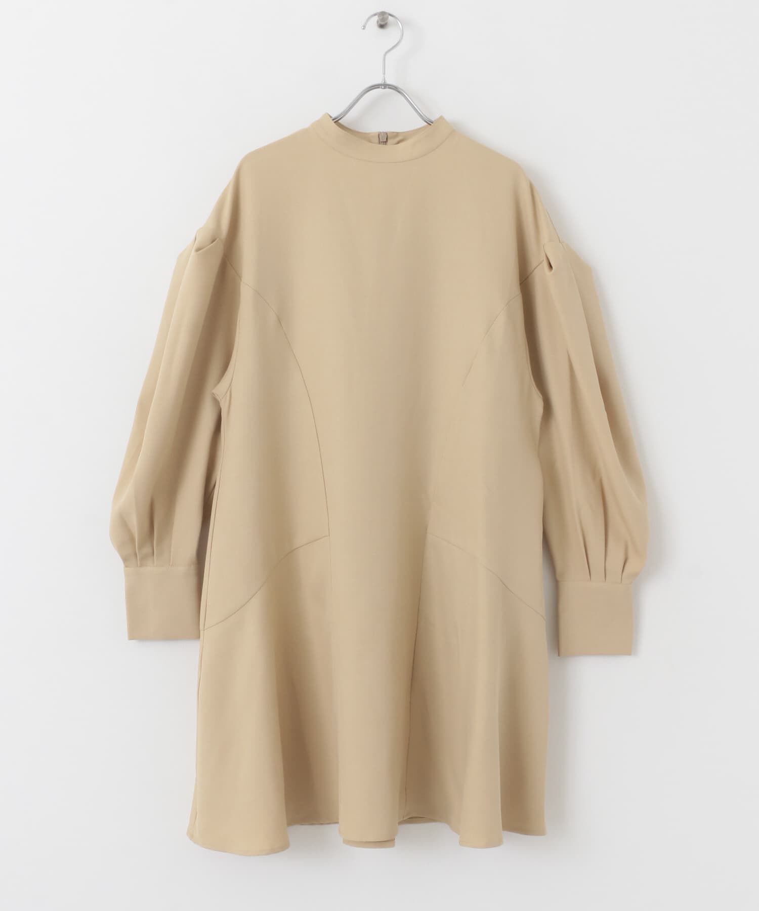  「タックスリーブミニワンピース」|ワンピース|