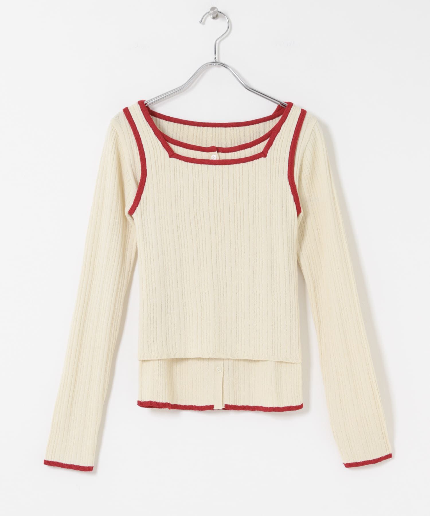  「2WAYタンクトップSETカーディガン」|ニット・セーター|