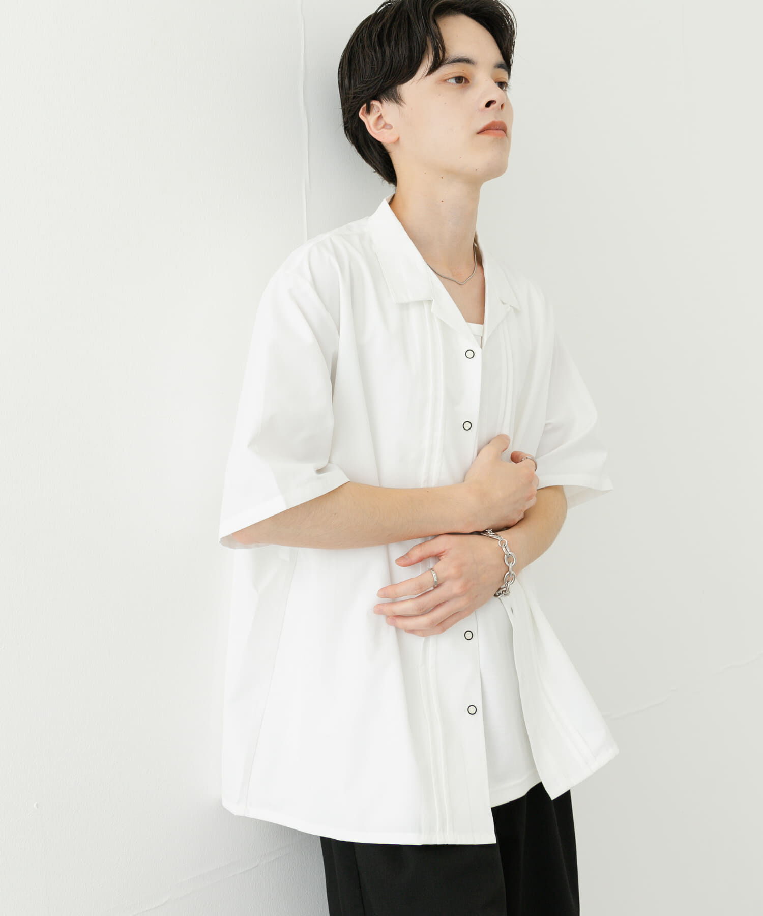 SENSE OF PLACE by URBAN RESEARCH「デザインオープンカラーショートスリーブシャツ」|シャツ・ブラウス|