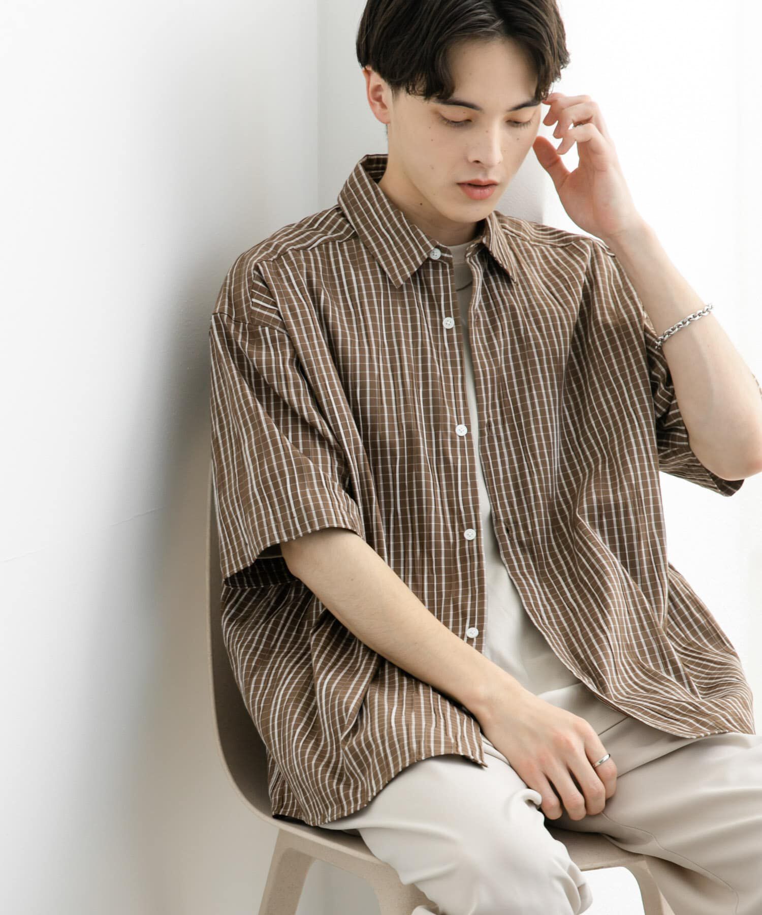 SENSE OF PLACE by URBAN RESEARCH「アソートジャガードショートスリーブシャツ」|シャツ・ブラウス|