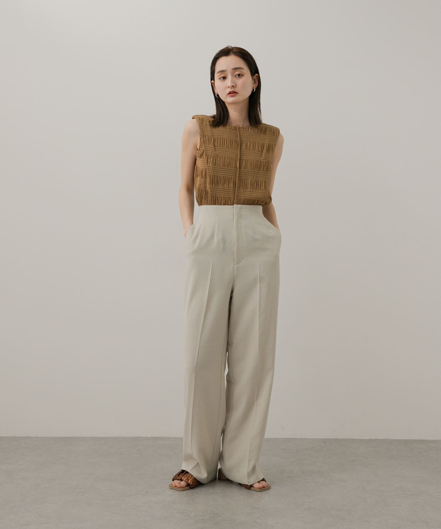 SENSE OF PLACE by URBAN RESEARCH「シャーリングパイピングカットトップ」|Tシャツ・カットソー|