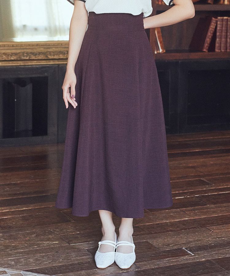 earth music&ecology「バックレースアップスカート」|フレア|