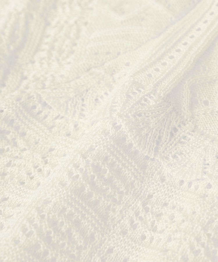 earth music&ecology「ミニスカラップ透かし編みニットカーディガン」|カーディガン|