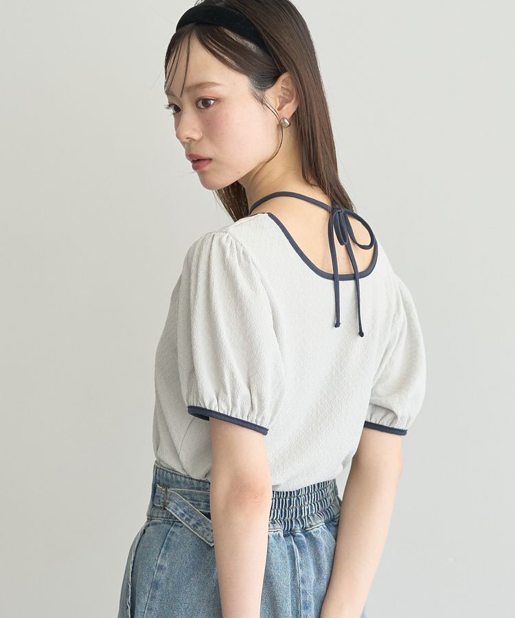 earth music&ecology「マルチウェイ配色リボンカットプルオーバー」|Tシャツ・カットソー|