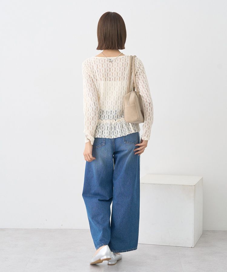 earth music&ecology「ワイドフリンジデニムパンツ」|デニム|