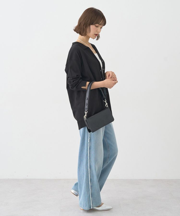 earth music&ecology「ワイドフリンジデニムパンツ」|デニム|