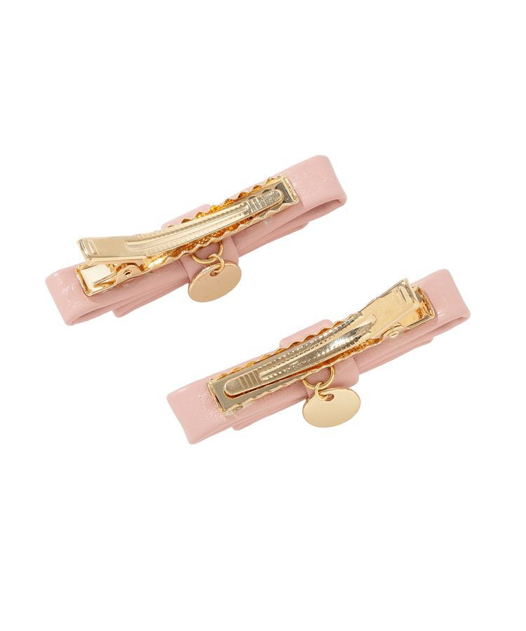 Maison de FLEUR「【2個セット】フェイクレザーリボンクリップセット」|その他|