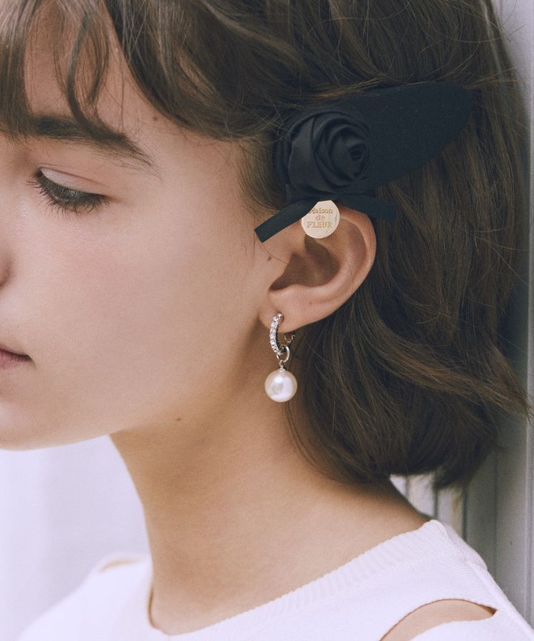 Maison de FLEUR「【2Way】パールビジューイヤリング」|イヤリング|