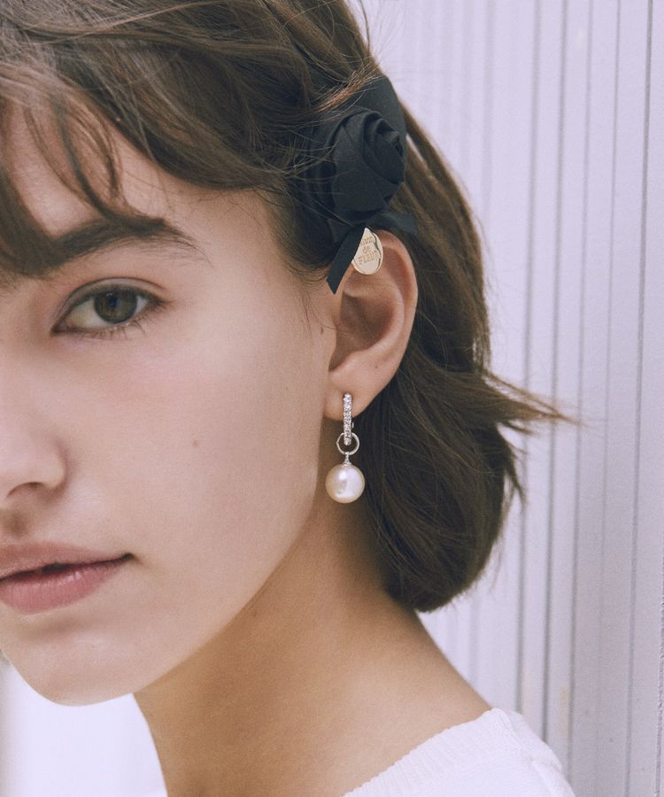 Maison de FLEUR「【2Way】パールビジューイヤリング」|イヤリング|