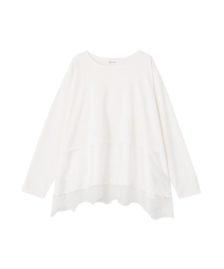 AMERICAN HOLIC「スカラップレースプルオーバー」|Tシャツ・カットソー|