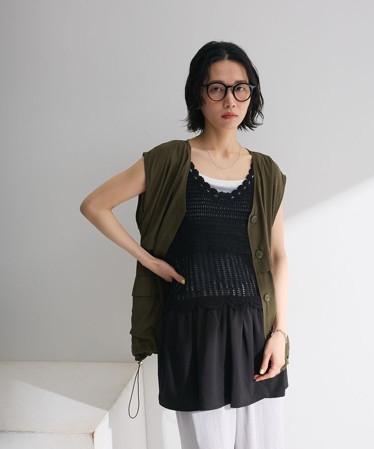 Green Parks「シアーミリタリーベスト」|ベスト・ジレ|