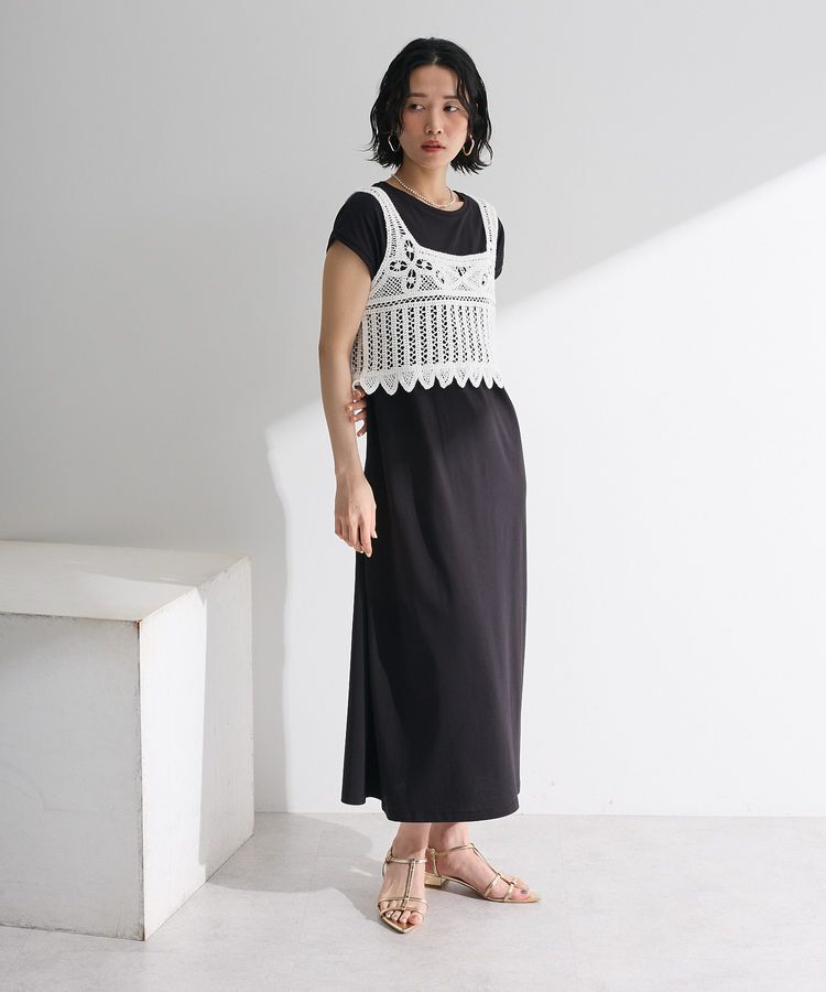 Green Parks「SET2点クロシェベスト＋ワンピース」|ワンピース|