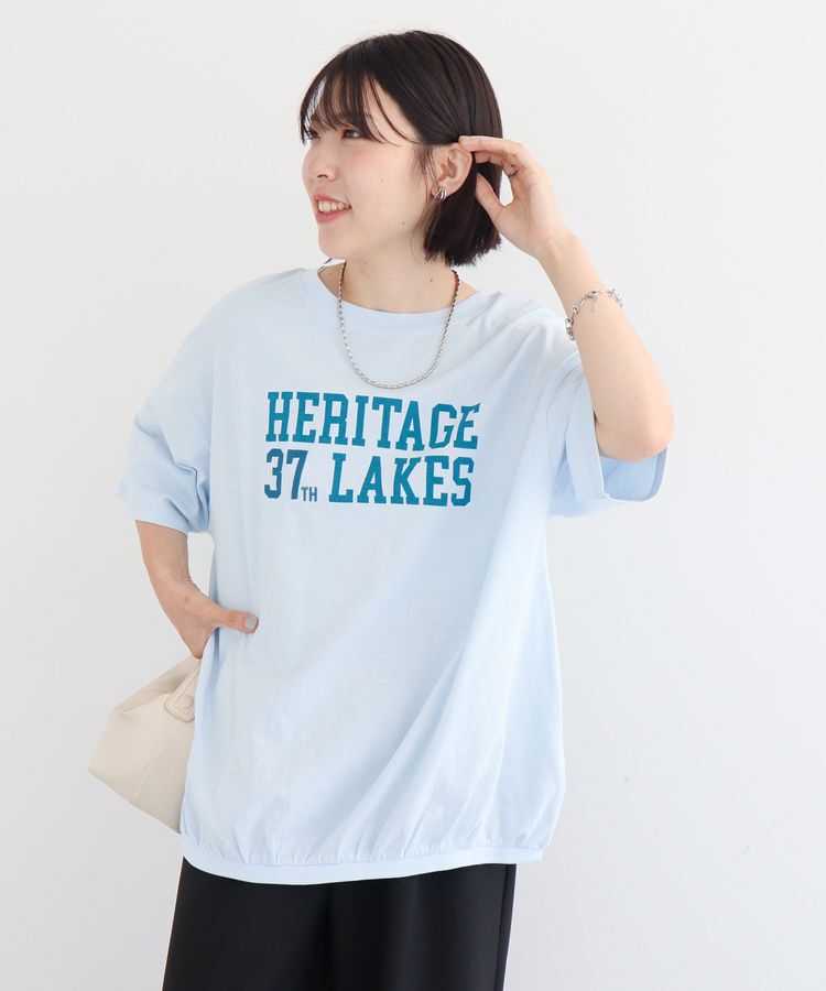 Green Parks「カレッジロゴ刺繍5分袖チュニック」|チュニック|