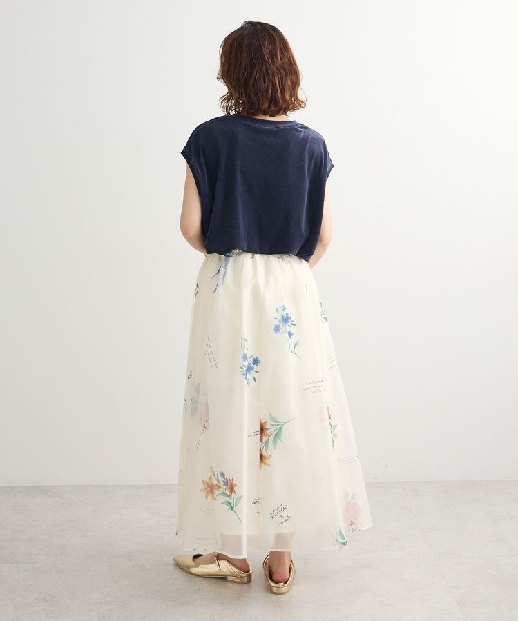 Green Parks「ベロアロゴフレンチスリーブチュニック」|チュニック|